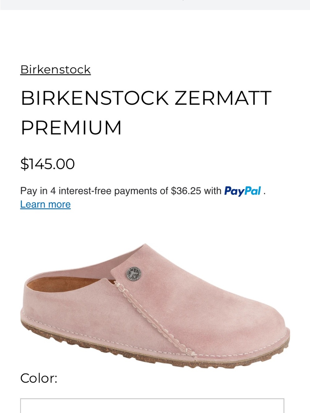 Birkenstock Zermatt Premium Mule - Blush Pink Suede